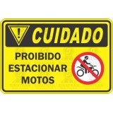 Proibido estacionar motos